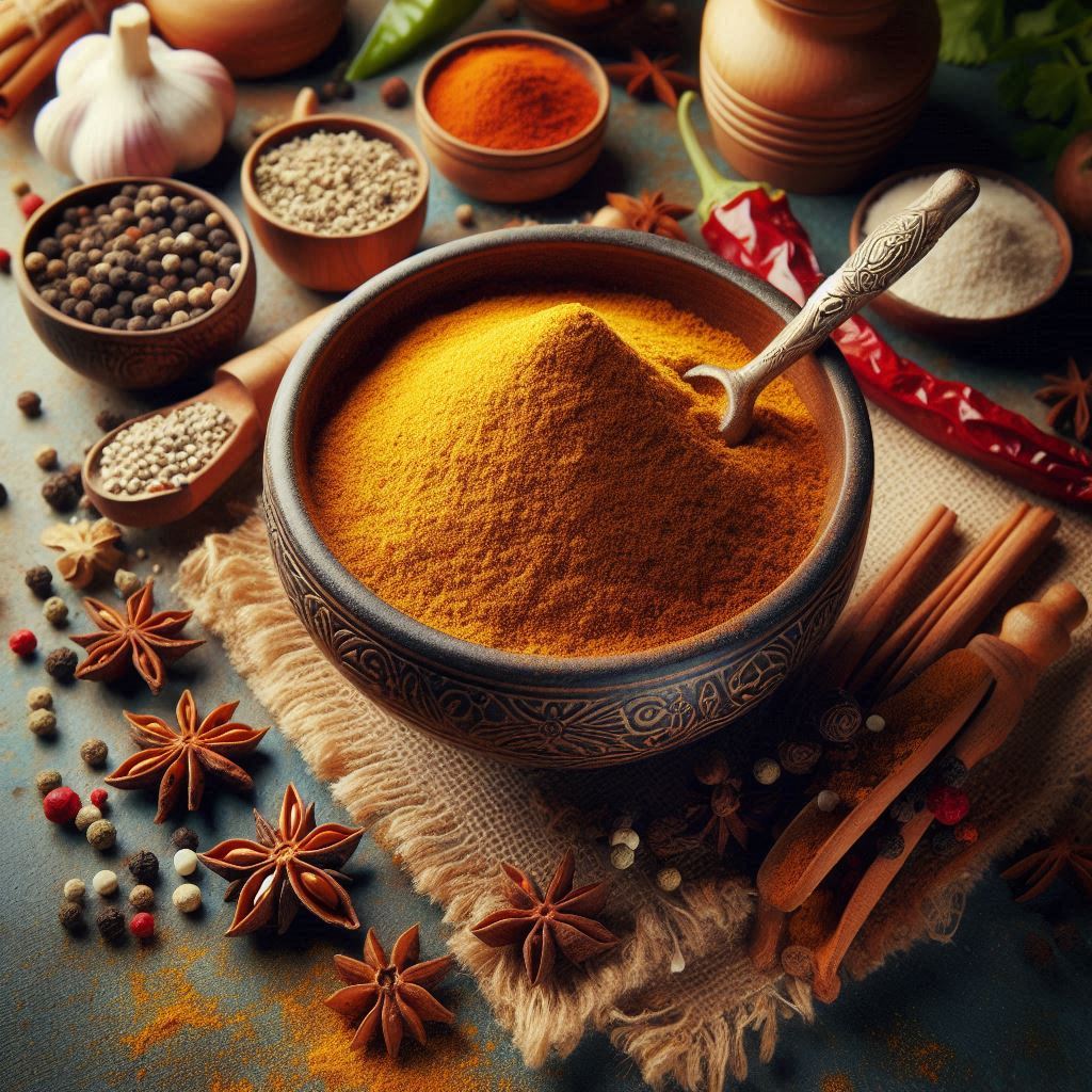 All Rounder Seasoning Powder in a bowl – a flavorful spice mix for cooking, available at SpiceHouse.lk.