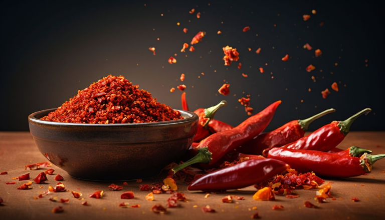 Premium Red Chili Flakes in a Bowl - SpiceHouse.lk